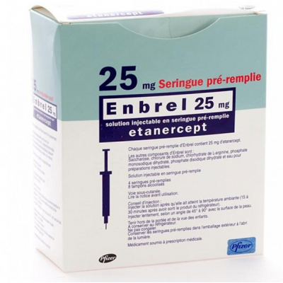 Enbrel 25 mg ( Etanercept ) 4 Pre-Filled Syringes